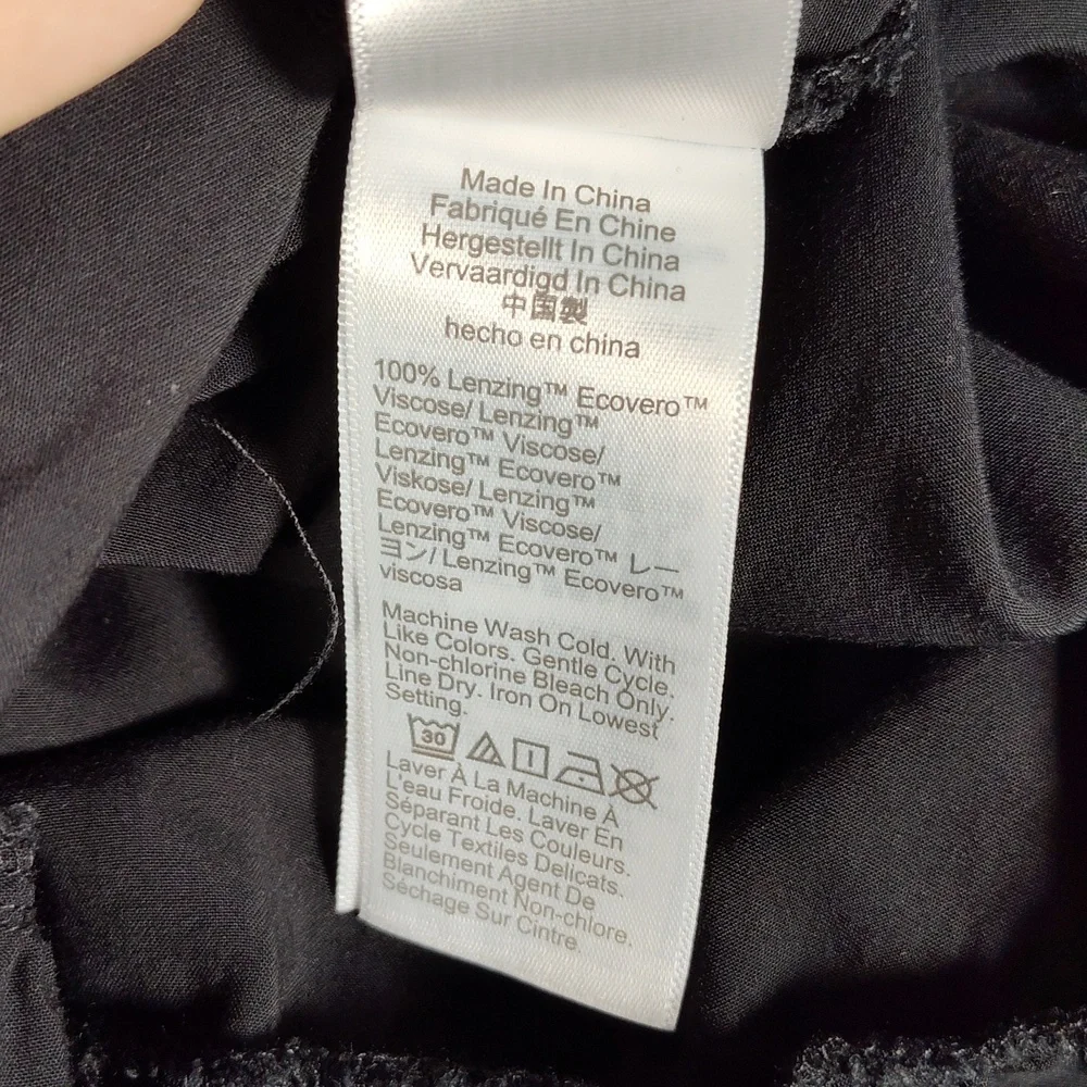 J. Crew Puff-Sleeve Tiered Midi Dress Black S - Picture 10 of 11